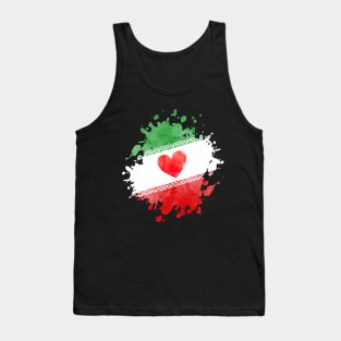 Iran Flag Heart Love Persian Tank Top